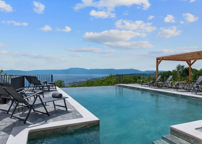 Garden - Infinity Pool, Jacuzzi, Sauna And Panoramic Sea View Hreljin