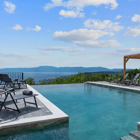 Garden Heated Infinity Pool, Jacuzzi, Sauna And Panoramic Sea View Hreljin