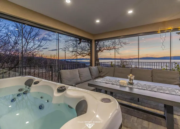 Vila Garden - Infinity Pool, Jacuzzi, Sauna And Panoramic Sea View Hreljin